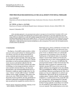 FIRST-PRINCIPLES PSEUDOPOTENTIAL IN THE LOCAL
