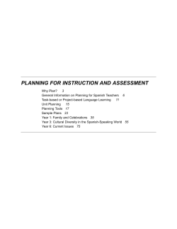 planning for instruction and assessment