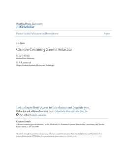 Chlorine-Containing Gases in Antarctica - PDXScholar