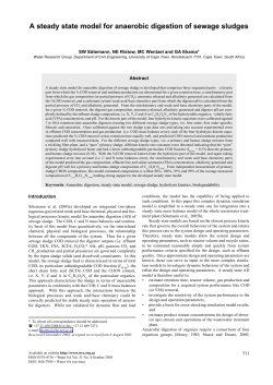 A steady state model for anaerobic digestion of sewage sludges