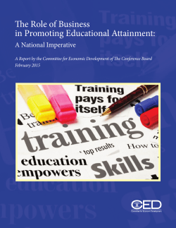 The Role of Business in Promoting Educational Attainment