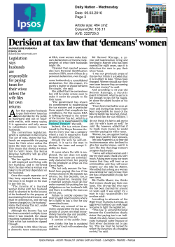 Derision at tax law that `demeans` women
