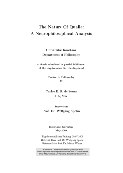 The Nature Of Qualia: A Neurophilosopical Analysis