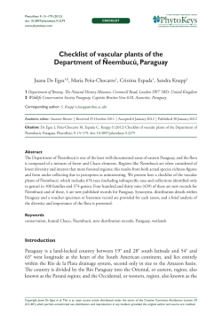 Checklist of vascular plants of the Department of