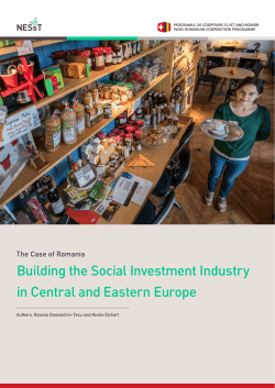 Building the Social Investment Industry in Central and Eastern
