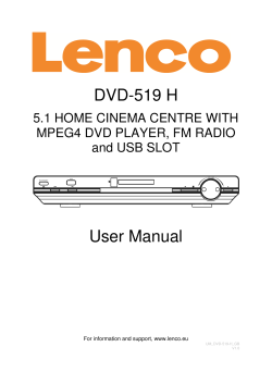 DVD-519 H User Manual