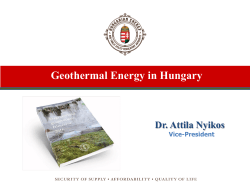 Geothermal Energy in Hungary