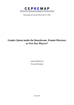 Gender Quota inside the Boardroom: Female
