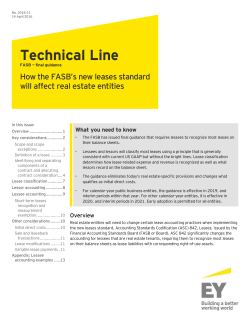Technical Line: How the FASB`s new leases standard will affect