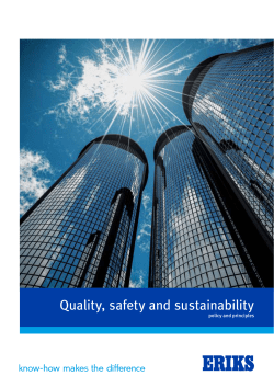 ERIKS - ERIKS Quality, safety and Sustainability Brochure [EN]