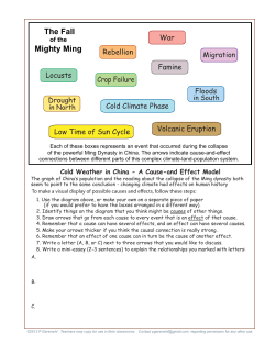 China Activity 4 - Ming Cause Effect Model