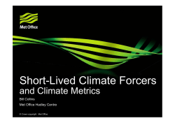 Short-Lived Climate Forcers