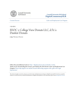 EEOC v. College View Donuts LLC, d/b/a Dunkin` Donuts