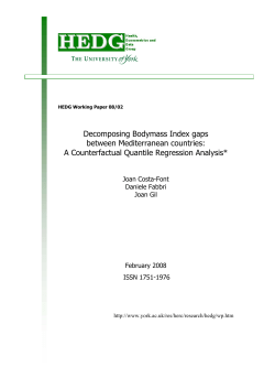 Decomposing Bodymass Index gaps between Mediterranean