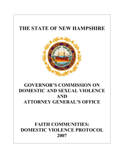Faith Communities - New Hampshire Coalition Against Domestic