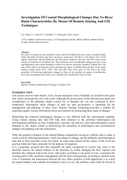 Investigation Of Coastal Morphological Changes Due To River