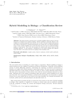 Hybrid Modelling in Biology: a Classification Review