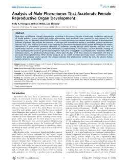 Analysis of Male Pheromones That Accelerate Female Reproductive