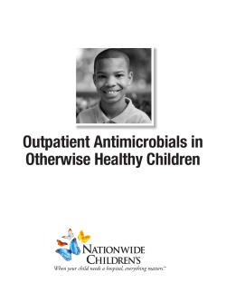 Outpatient Antimicrobials - Nationwide Children`s Hospital