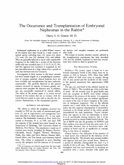 The Occurrence and Transplantation of