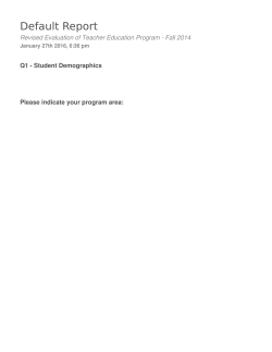 COE UG Exit Survey Results - Fall 2014