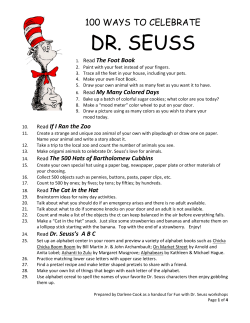 100 WAYS TO CELEBRATE DR. SEUSS
