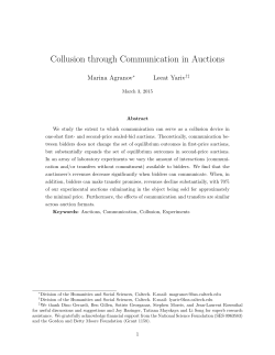 Collusion through Communication in Auctions