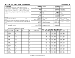 DEKALB Plot Data Form - Corn Grain - Tri