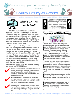 Spring 2007 - What`s In the Lunch Box