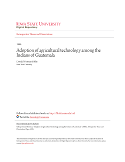 Adoption of agricultural technology among the Indians of Guatemala
