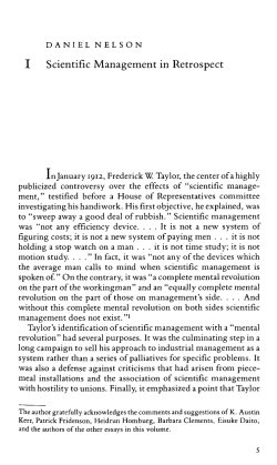 A Mental Revolution: Scientific Management since Taylor