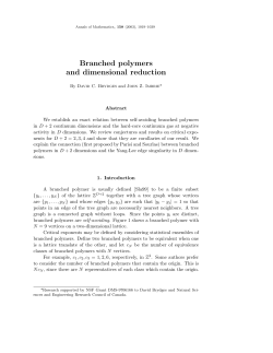 Branched polymers and dimensional reduction