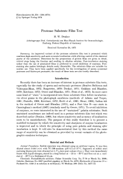 Protease substrate film test