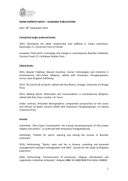 1 DIANA ESP&Iacute;RITO SANTO &ndash; ACADEMIC PUBLICATIONS Date