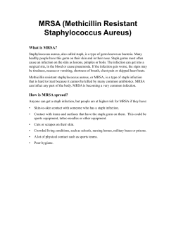 MRSA - Health Information Translations