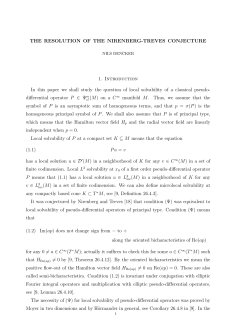 THE RESOLUTION OF THE NIRENBERG