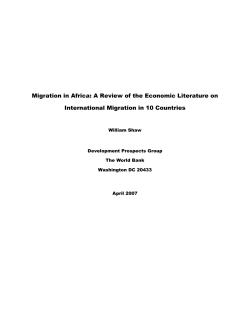 Migration in Africa: A Review of the Economic Literature on