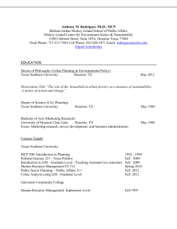 Anthony M. Rodriguez. Ph.D., MCP Barbara Jordan Mickey Leland
