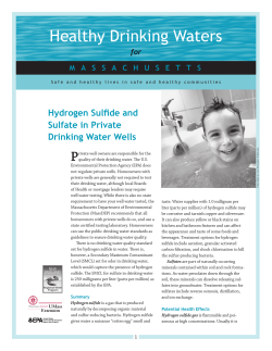 Hydrogen Sulfide and Sulfate in Private Drinking
