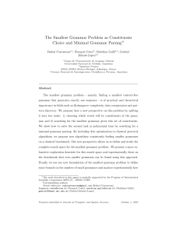 The Smallest Grammar Problem as Constituents Choice and