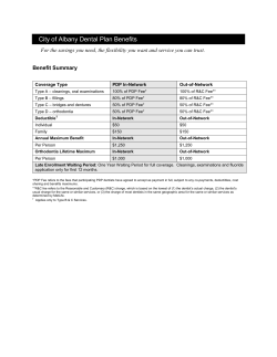 Dental Plan Benefit Summary