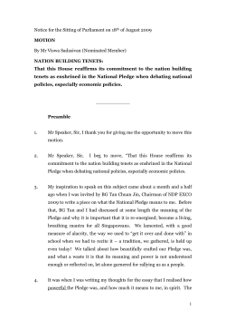 My Pledge - Strategic Moves