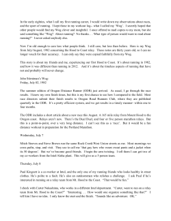 read a journal/blog from a member of the first year