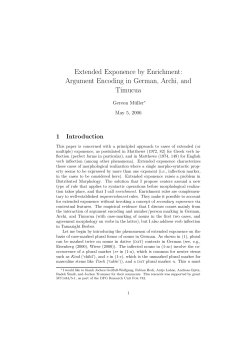 Extended Exponence by Enrichment: Argument Encoding in