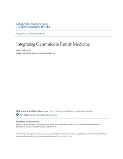 Integrating Genomics in Family Medicine