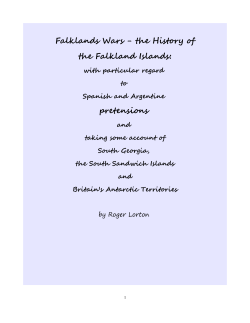 Falklands Wars - the History of the Falkland Islands: pretensions