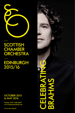 C ELEBR A TIN G BR A HMS - Scottish Chamber Orchestra