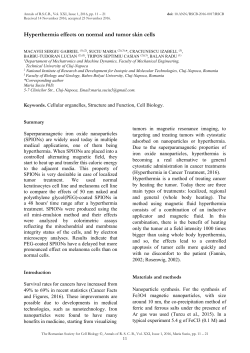Hyperthermia effects on normal and tumor skin cells
