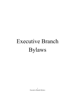 Executive Branch Bylaws