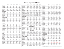 Future Important Dates